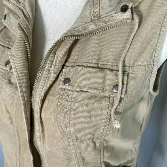 Vtg 90s Hoodie VEST Corduroy Y2K Skater GorpCore Sz S Sleeveless Zip Up UNIONBAY - Picture 12 of 15